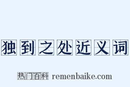 独到之处近义词是什么意思的图片